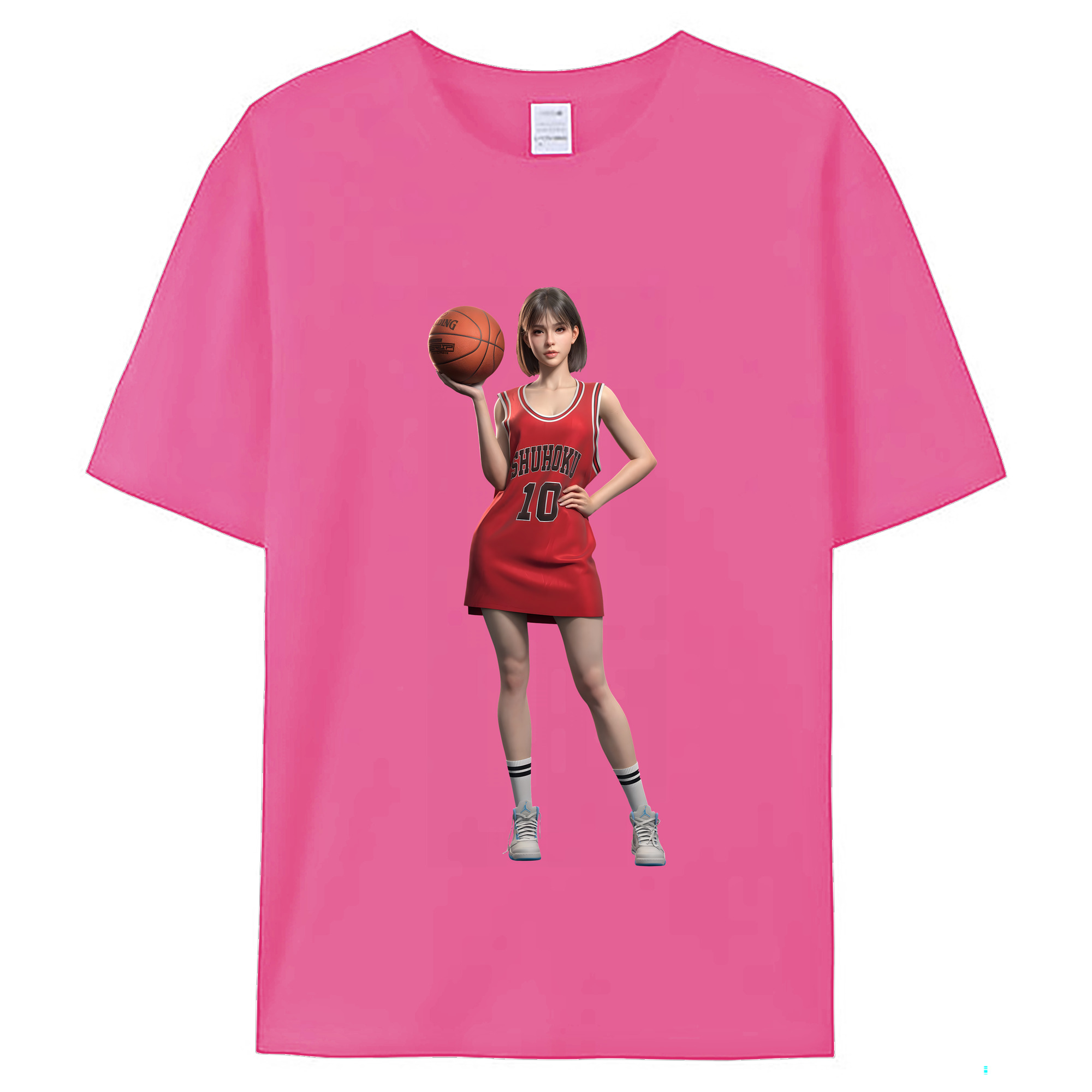 （画像用） SLAM DUNK／スラムダンク レディースカジュアルプリントTシャツ（綿100％）